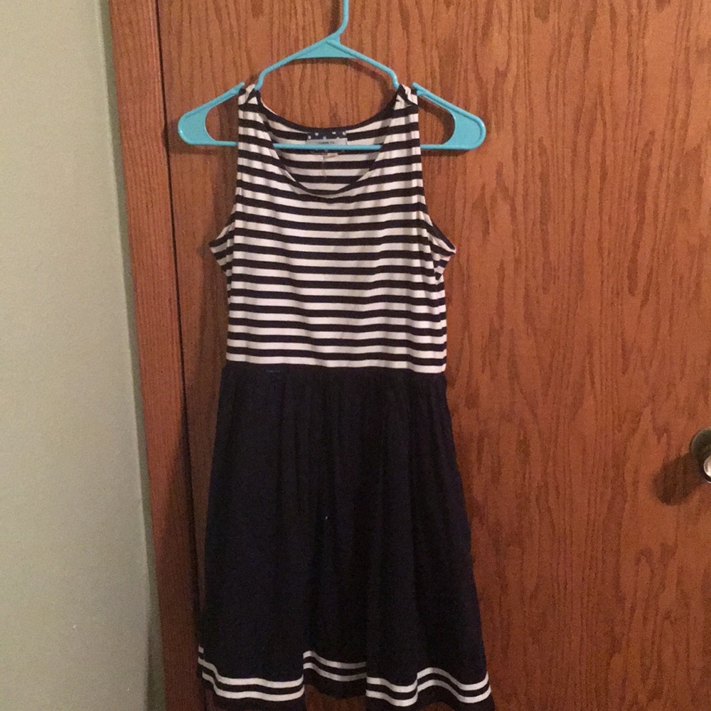 Comme Toi Navy striped dress